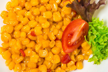 Tasty roasted corn with paprika.