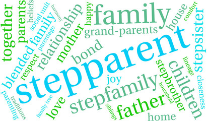 Fototapeta premium Stepparent Word Cloud