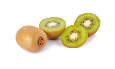 Fototapeta premium Kiwi fruit isolated on white background, macro