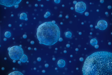 3D Isolated Human Cell Background.