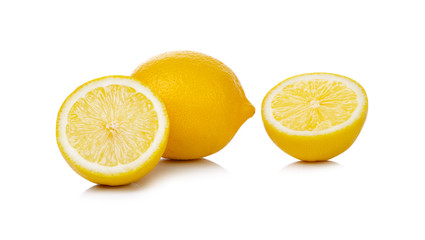 Fresh lemon isolated on white background