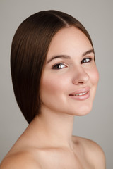 Obraz premium Beauty portrait of young woman with natural makeup