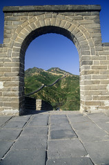 The Great Wall at Badaling in Beijing in Hebei Province, People's Republic of China