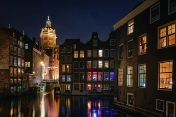 Foto op Plexiglas dark evening in Amsterdam © julia700702