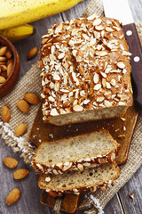 Homemade banana cake