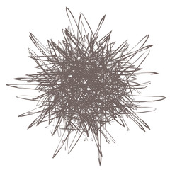 Scribble effect round. Pencil scribble vector