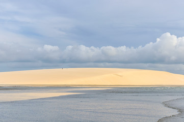 Sand dunes on the seaside in Jericoacora, Brazil