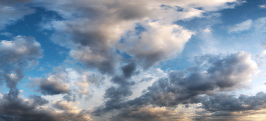 Naklejka na ściany i meble Sky with clouds panorama.