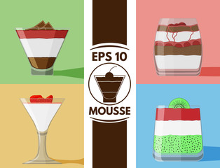 Flat mousse collection eps10