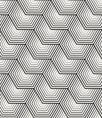 monochrome hexagonal vector pattern