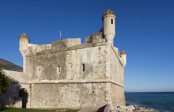 Old citadelle of Menton in France