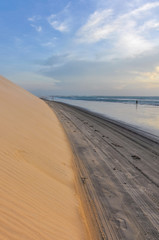 Dune on the coast in Jericoacoara, Brazil