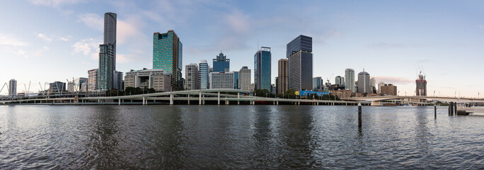 Brisbane city at sunset