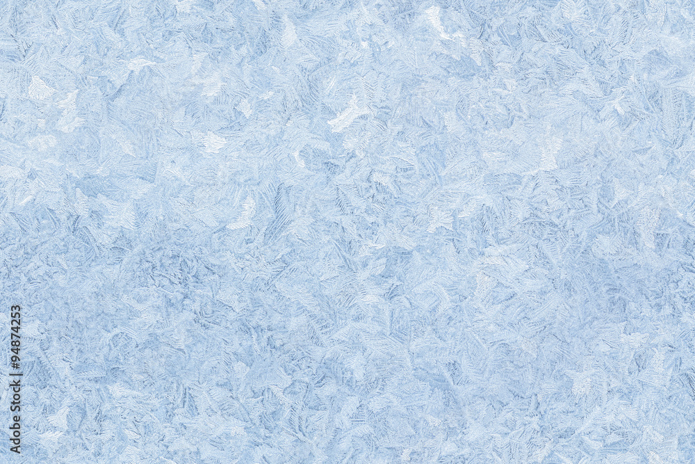 Poster ice pattern on frozen window seamless background