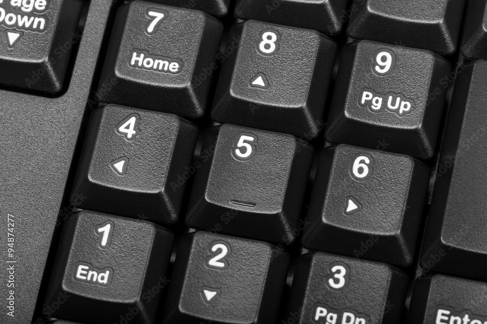 Fototapete electronic collection - numeric keypad on the computer keyboard