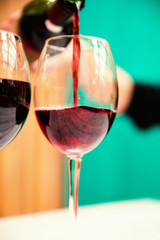 two  glasses  with red wine