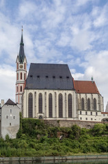 Fototapeta na wymiar St. Vitus Church, Cesky Krumlov, Czech republic