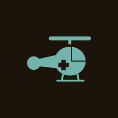 Medical helicopter icon