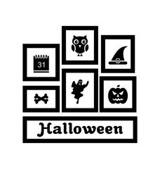  Frames with Halloween Traditional Symbols