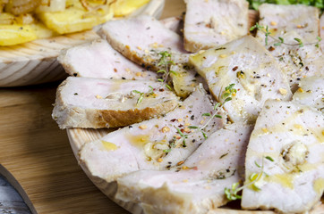 Lomo frito con aceite de oliva y especias