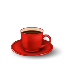 Photo Realistic Cup of Coffee Isolated