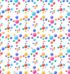 Seamless Pattern with Colorful Circles, Party Background