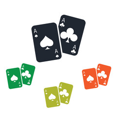 Pair playing cards icon