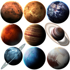 Hight quality isolated solar system planets. Elements of this image furnished by NASA © Vadimsadovski