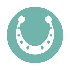 Horseshoe for luck icon