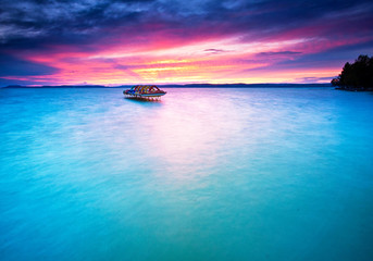 Sunset over the lake