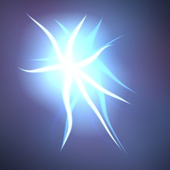 Plasmatic blue power ball rays