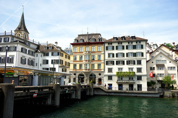 Fototapeta na wymiar Limmat river, Zurich