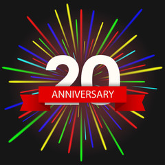 Vector modern holiday anniversary invitation card