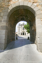 Obraz premium Early Gothic Cathedral in Avila Spain, an old Castilian Spanish village