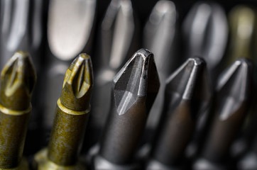 Macro Collection Of Phillips, Torx, Star And Slotted Bits 9