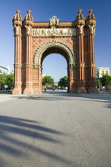 Arc de Triumf: L'Arc de Triumph, by Josep Vilaseca I Casanovas, in Barcelona, Spain was built in 1888 as part of the Universal Exposition