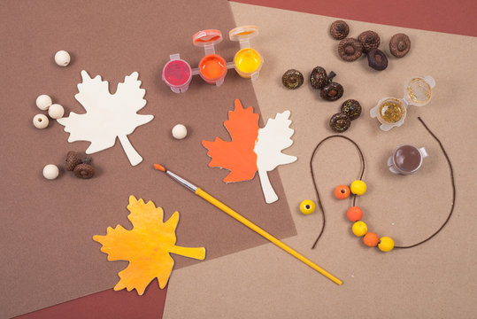 Colorful accessories for fall craft