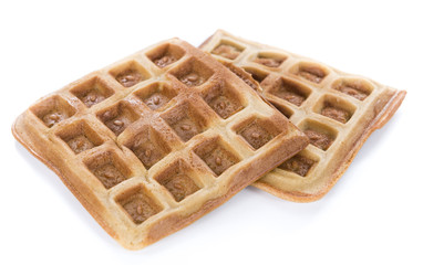 Fresh made Waffles (isolated on white)