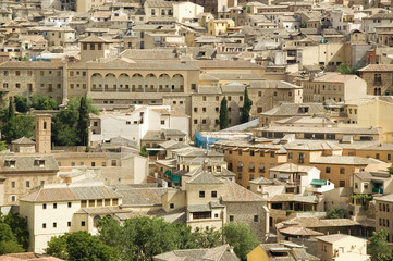 Obraz premium View of building congestion in historic city of Toledo, Spain