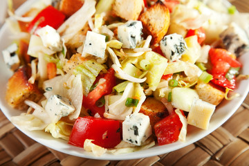 Blue cheese and tomatos salad