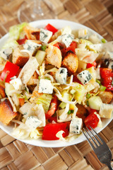 Blue cheese and tomatos salad