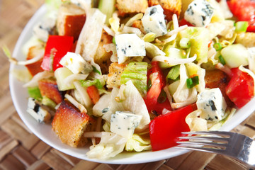 Blue cheese and tomatos salad