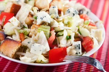 Blue cheese and tomatos salad