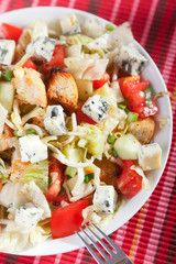 Blue cheese and tomatos salad