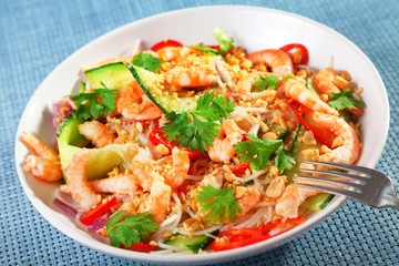 Asian salad with noodles