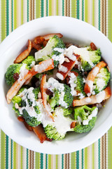 Chicken salad with broccoli