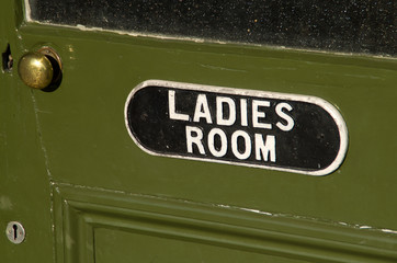 ladies room sign