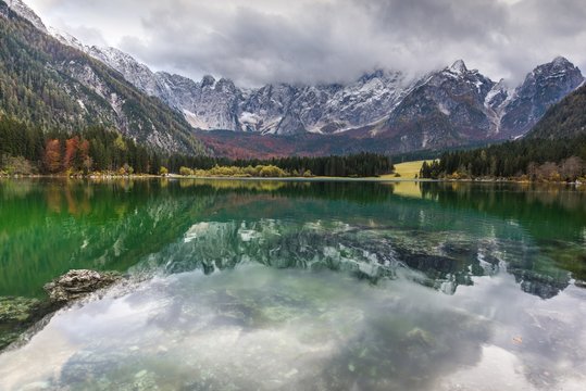 Mountain lake in Autumn - Lago Di Fusine
