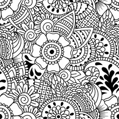 Seamless black and white pattern. 