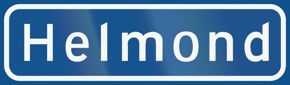 Netherlands road sign H1: Urban area with name